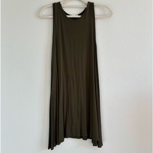 Olive green tank top dress